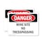 Signmission Mine Site No Trespassing Danger Sign, Plastic, 10in W x 7in L, 2PK OS-2PACK-DS-P-710-L-1889 - alternate 1